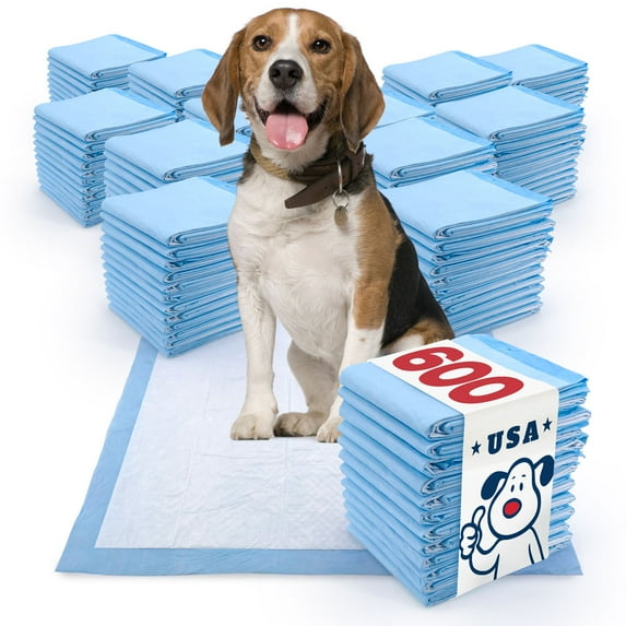 ValuePad USA Puppy Pads, Medium 22x23 Inch, 600 Count Bulk Pack
