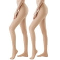 thumbnail image 1 of ValueVibe Tights for Women Control Top Opaque Pantyhose 70D High Stretch Thermal Stockings Winter Nylon Leggings 2 Pack, Nude, 1 of 7