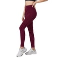 thumbnail image 1 of ValueVibe Leggings for Women High Waisted Yoga Stretch Workout Leggings Slim Fit Activewear Pants, Burgundy XL, 1 of 7