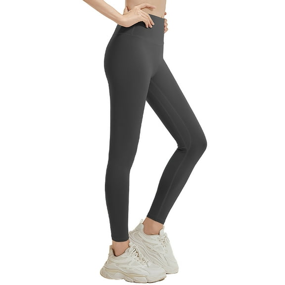ValueVibe Leggings for Women High Waisted Stretch Yoga Pants Tummy Control Workout Ankle Pants, Gray 2XL
