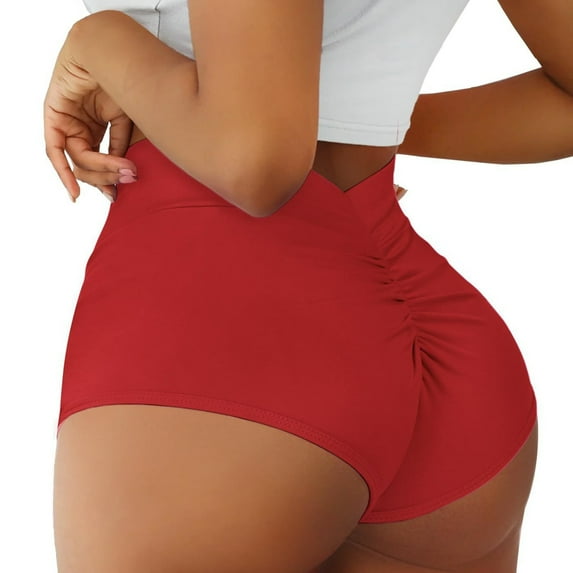 Valueadd Clothing Scrunch Booty Shorts For Women V Back High Waisted Yoga Shorts Cut Out Bottoms Butt Lifting Short Mini Hot Pants 4.6