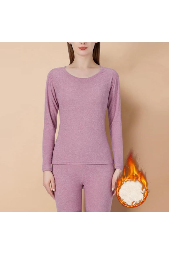 Clothing Women's Thermal Underwear Set Wool And Silk Warm Top And Pants With Thick Velvet