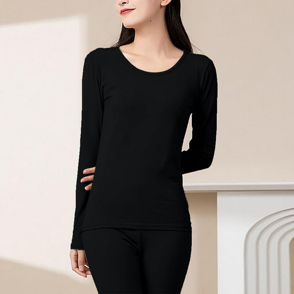 Valueadd Clearance Women's Thermal Underwear Underlay Sweatshirt Body Tight Sleepwear Thermal Underwear Set for women