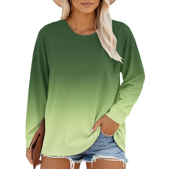 Valueadd Plus Size Women's Long Sleeve T-shirt Neck T Shirts Womens Tops Casual Summer Tshirts Loose Fit Tee