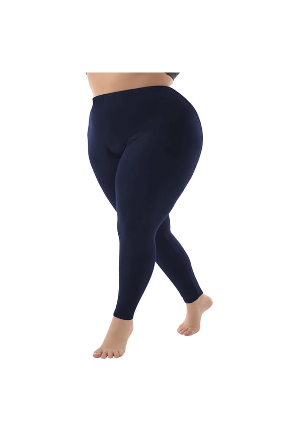 Stretch Is Comfort Women's Cotton/Spandex Plus Size Leggings Yoga Pants Women