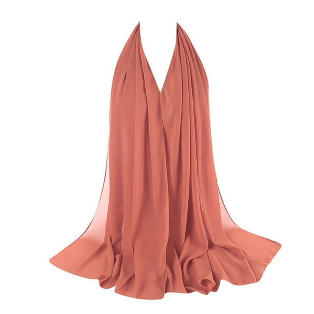 Valueadd Summer Savings Clearance Women Plain Bubble Chiffon Scarf Hijab Wrap Printe Shawls HeadbandMuslim Hijabs