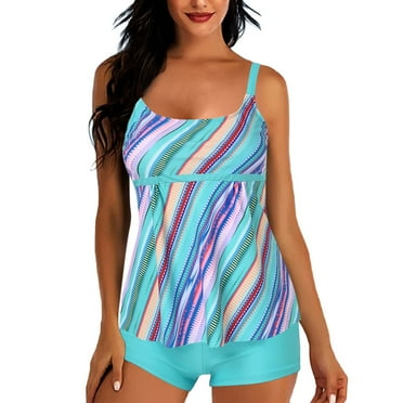 Valueadd Tankini Swimsuits for Women 2 Piece Bathing Suits Tops with Boyshorts Modest Loose Fit Swimwear