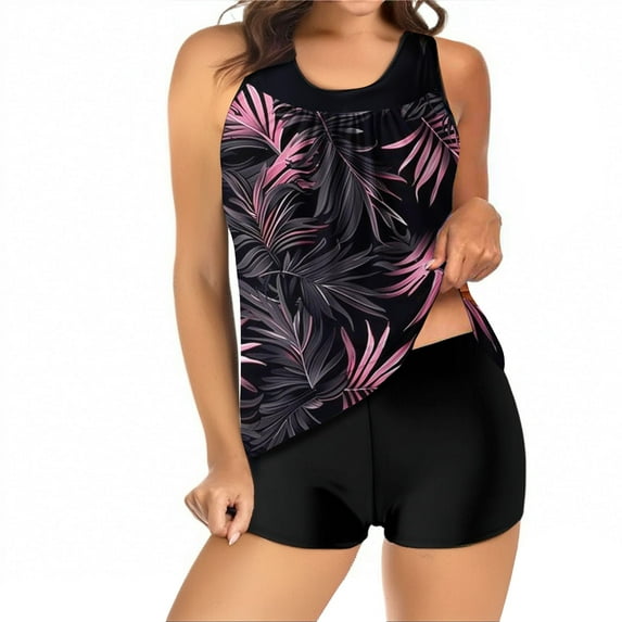 Valueadd Tankini Swimsuits for Women 2 Piece Bathing Suits Tops with Boyshorts Modest Loose Fit Swimwear