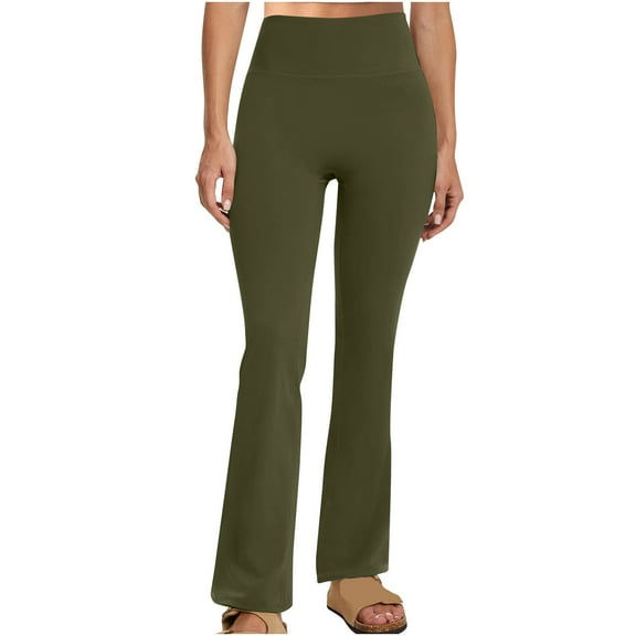 Valueadd Women's Casual Pants Flare Yoga Pants High Waisted Flared Leggings Workout Bell Bottoms Leggings Tummy