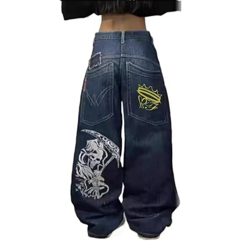 Valueadd Women's Jeans Baggy Y2k Jeans Hip Hop Goth Street Jeans