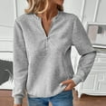 thumbnail image 1 of Valueadd Women's Long Sleeve T-shirt Knitted Fabric Sweatshirt Zipper Long Sleeved Womens Top, 1 of 7