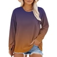 thumbnail image 1 of Valueadd Women's Long Sleeve T-shirt Neck T Shirts Womens Tops Casual Loose Fit Summer Tshirts Plus Size, 1 of 6