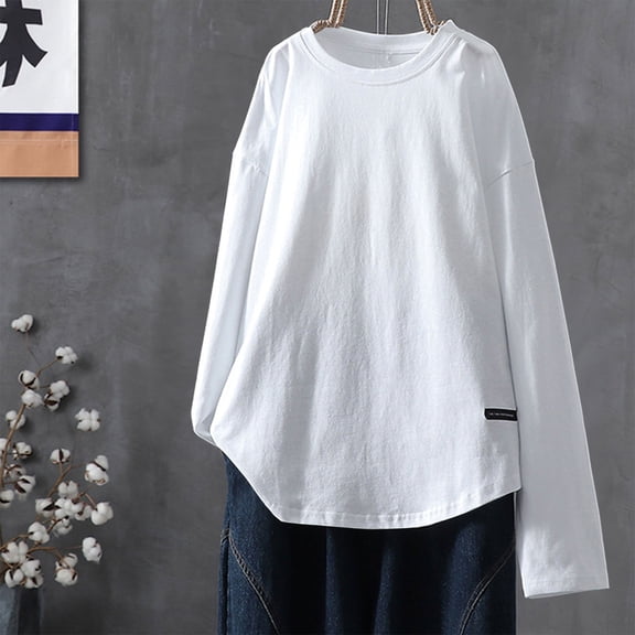 Valueadd Women's Long Sleeve T-shirt Top Shirt Cotton T shirt Outdoor Ultra Soft Causal T Shirt