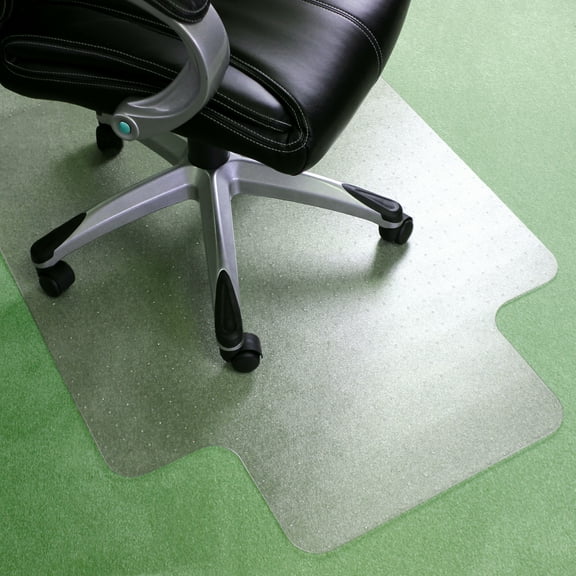 Valuemat® Basic Vinyl Lipped Chair Mat for Low Pile Carpets - 36" x 48"