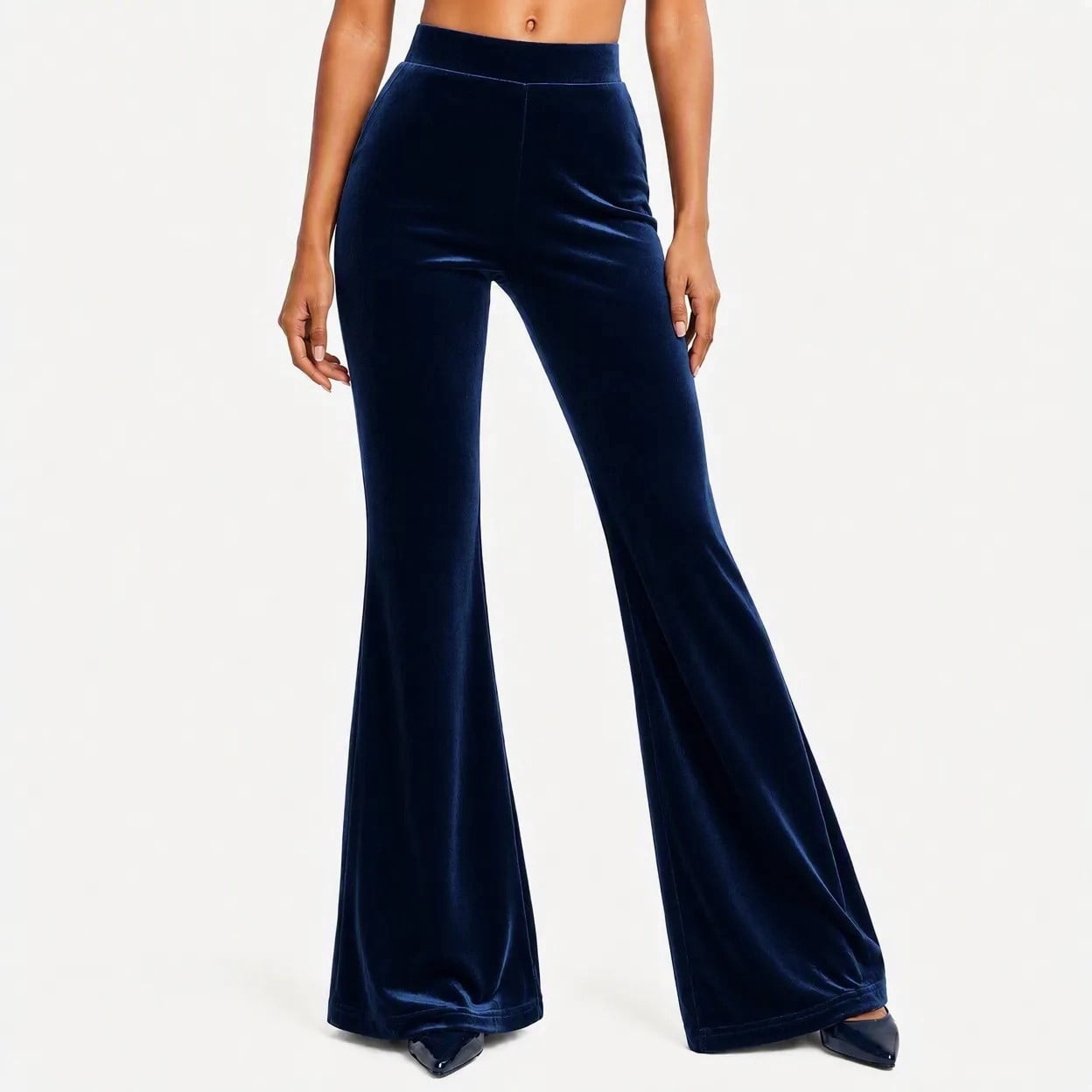 Valufy Flare Pants for Women High Waisted Bell Bottom Pull On Stretch ...