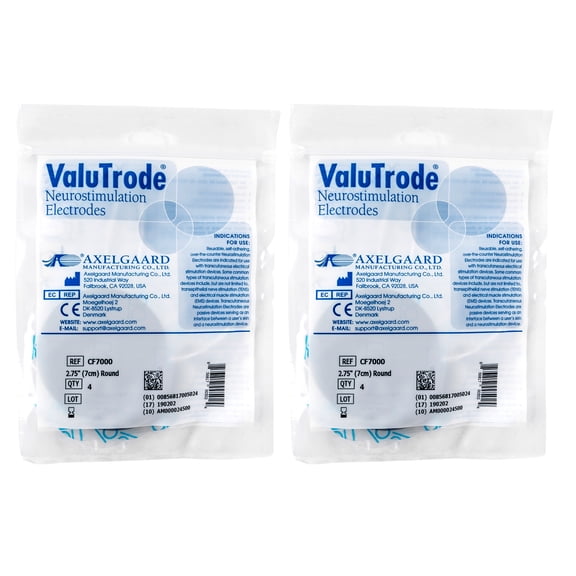 Valutrode 2.75" Round Electrodes - 4ct Pack of 2 - REF:CF7000