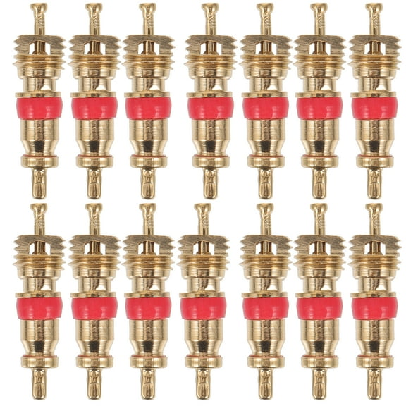 ifundom Compact Copper Valve Cores for Mountain Bikes, Yellow, 50 Pieces, Bike Tire Valve Replacement