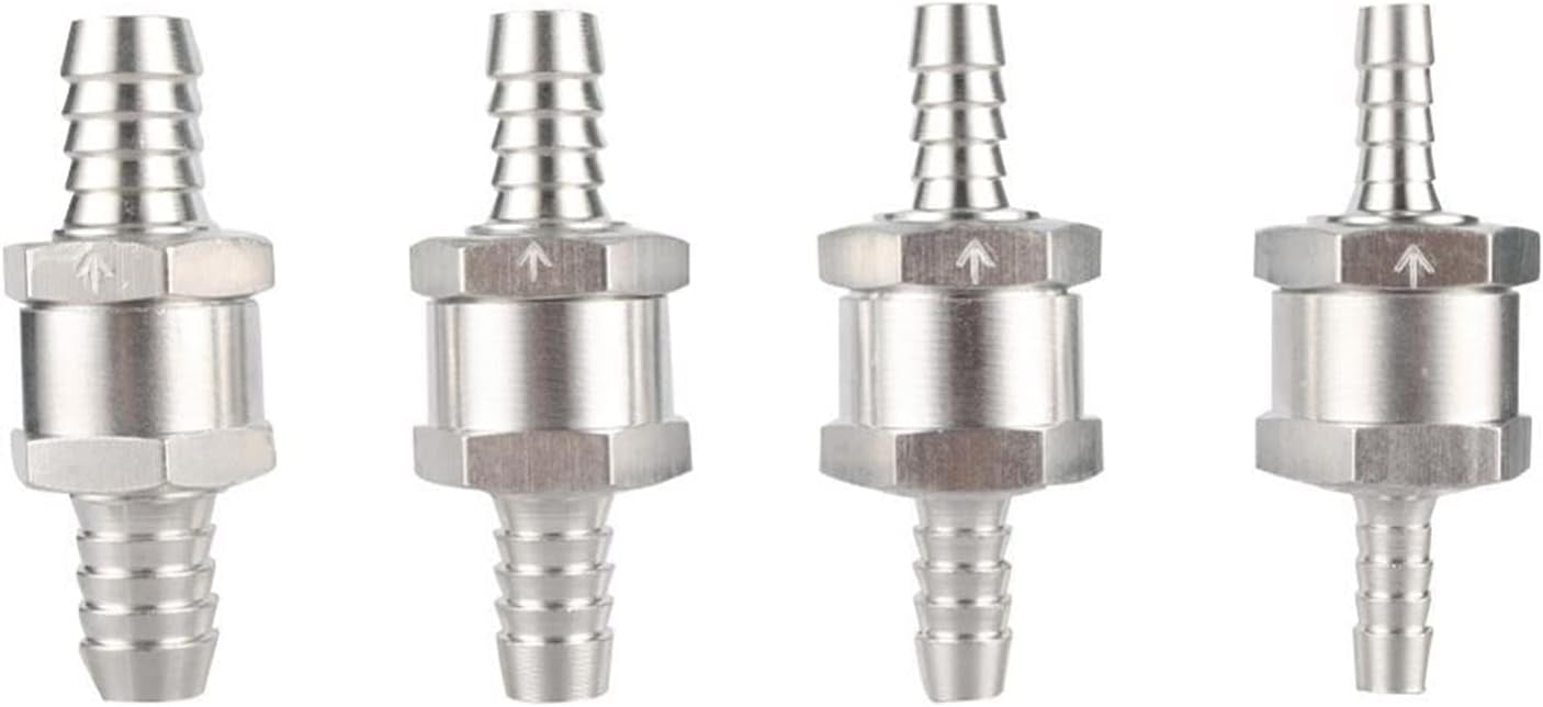 Workhe 3PCS/Set 12MM 1/2" Aluminium Alloy Fuel Non Return One Way Petrol Diesel Valve Check Valve One Way Petrol Diesel W 16mm Spring Clip - Foto 7