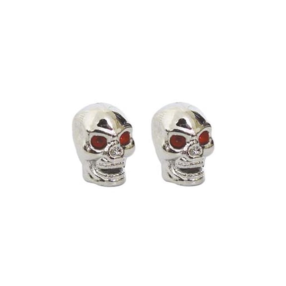 Valve Caps Skull Chrome.