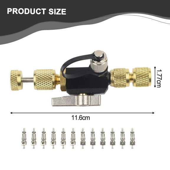 Valve Core Removal Tool Valve Core Disassembly And Installation Tool 1/4Inch And 5/16Inch For Hvac R410A R22 Air Conditioning