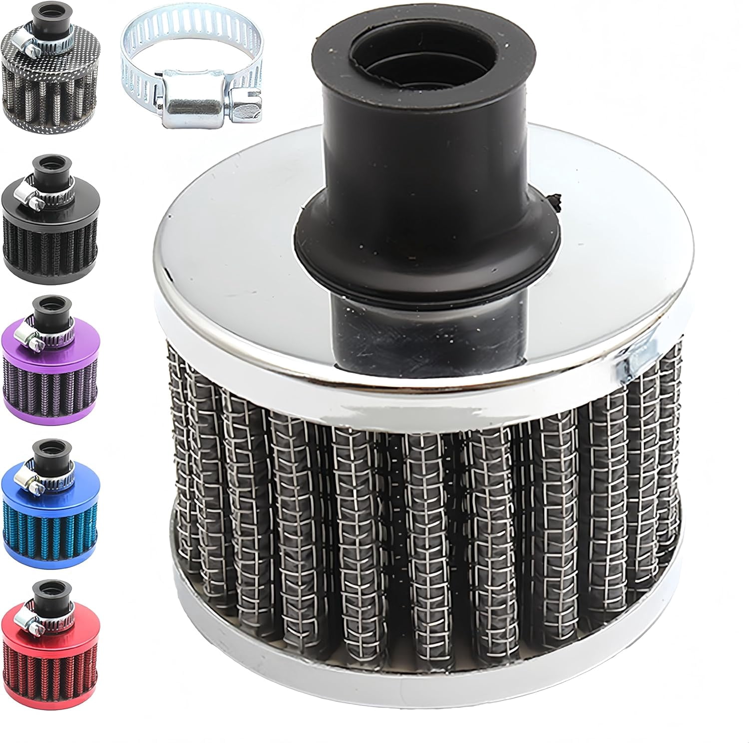 For Valve Cover Breather Filter 12mm Vent Crankcase Breathe Filter for ...