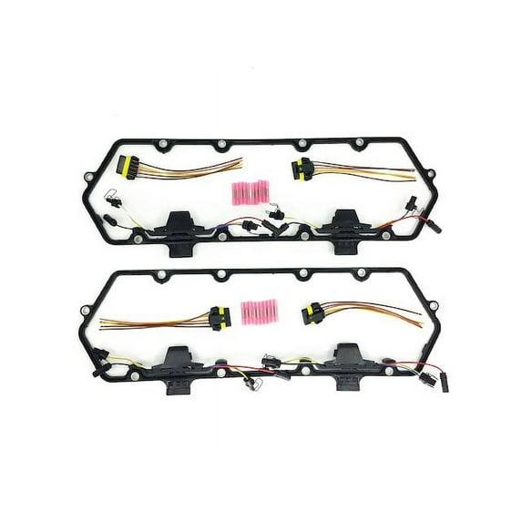 Valve Cover Gasket Set - Compatible with 1996 - 1997 Ford Econoline Super Duty 7.3L V8
