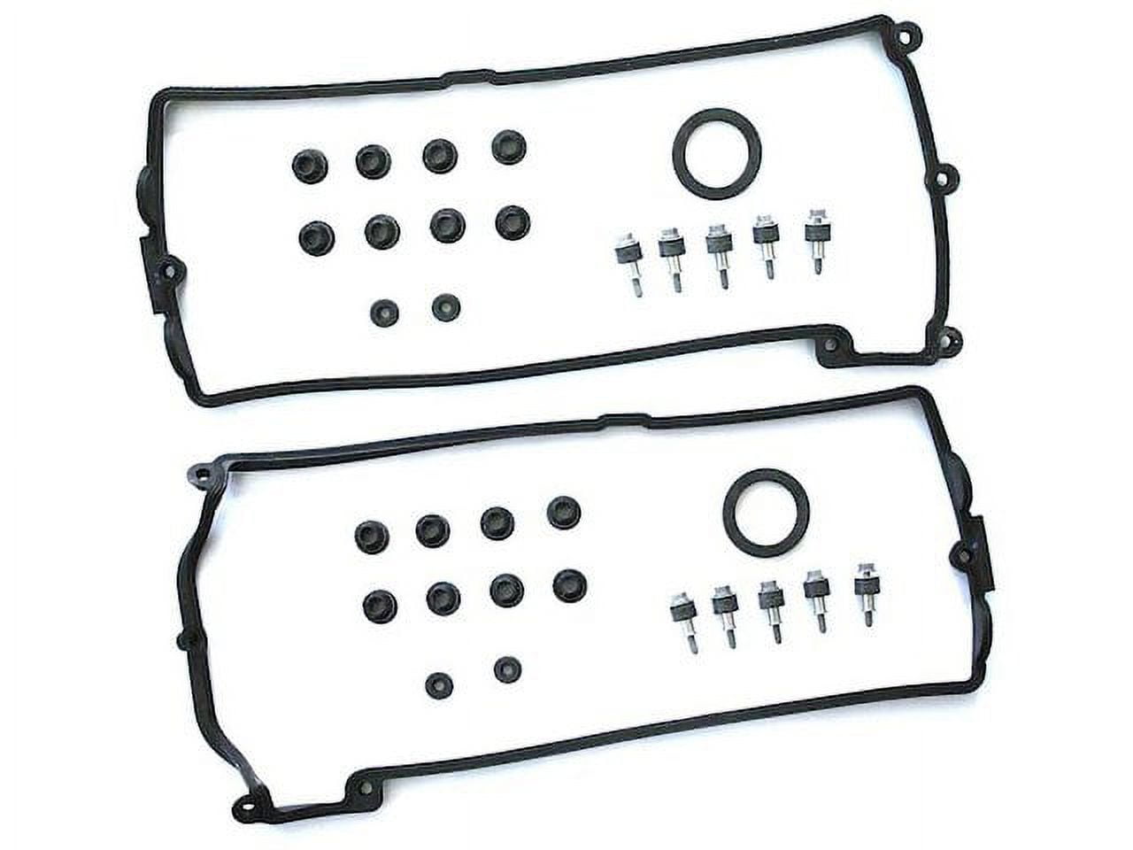 Valve Cover Gasket Set with Bolts, Seals, Grommets and Camshaft Adjuster Seals - Compatible with 2004 - 2010 BMW X5 2005 2006 2007 2008 2009
