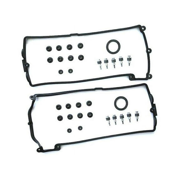 Valve Cover Gasket Set with Bolts, Seals, Grommets and Camshaft Adjuster Seals - Compatible with 2004 - 2010 BMW X5 2005 2006 2007 2008 2009