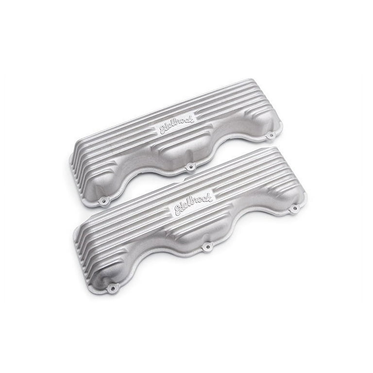 Edelbrock Valve Cover Kit Classic Finned Chevy 348-409 Edelbrock Valve Cover Kit Classic Finned Chevy 348-409