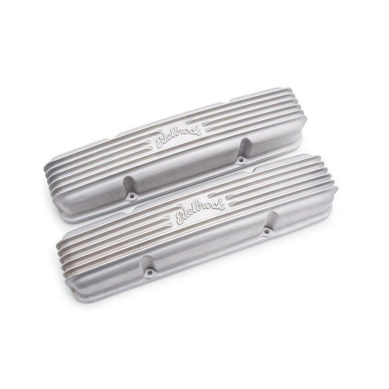 Edelbrock Valve Cover Kit Classic Finned SBC 59-86 Edelbrock Valve Cover Kit Classic Finned SBC 59-86