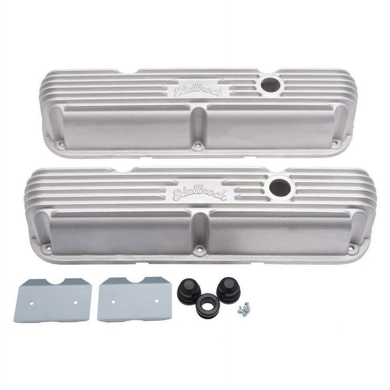 Edelbrock Valve Cover Kit Classic Finned SBM LA Edelbrock Valve Cover Kit Classic Finned SBM LA