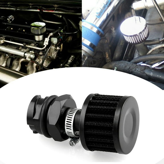 Valve Cover Oil Cap, Billet Aluminium Cap with Breather Engine Protection Black Dustproof Replacement for LS1 LS6 LS2 LS3 LS7 Car