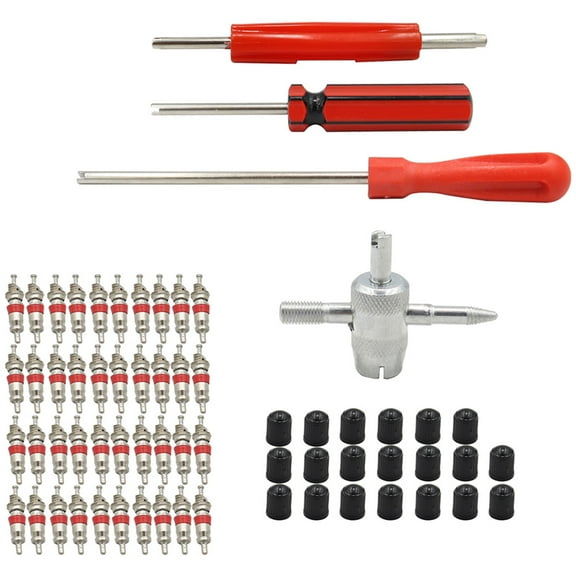 SILENRADAWN 1Set Tire Valve Core Tool with Valve Stem Extender for Multi Vehicle Tire Use