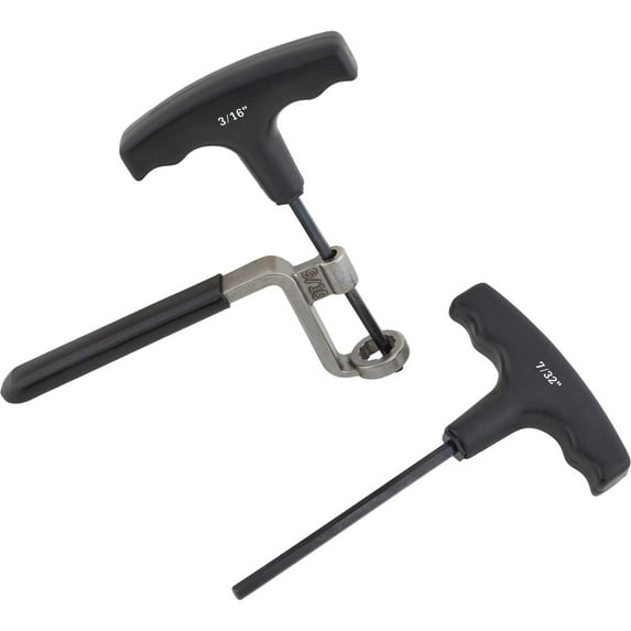 Speedway Motors Valve Lash Rocker Adjusting Wrench Set 9/16 Inch with 3/16 and 7/32 Inch T-Handle Tools Steel Two-Piece Design for Accurate Adjustments