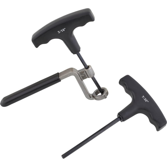 Speedway Motors Valve Lash Rocker Adjusting Wrench Set 9/16 Inch with 3/16 and 7/32 Inch T-Handle Tools Steel Two-Piece Design for Accurate Adjustments