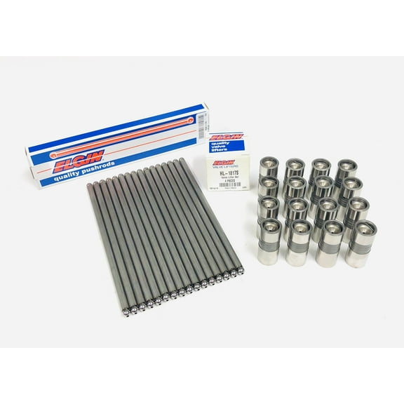 Valve Lifters & Pushrods compatible with GM Chevy V8 SB 265 307 350 327 305 400 Hydraulic Flat Tappet Cams (Non Roller Cam)