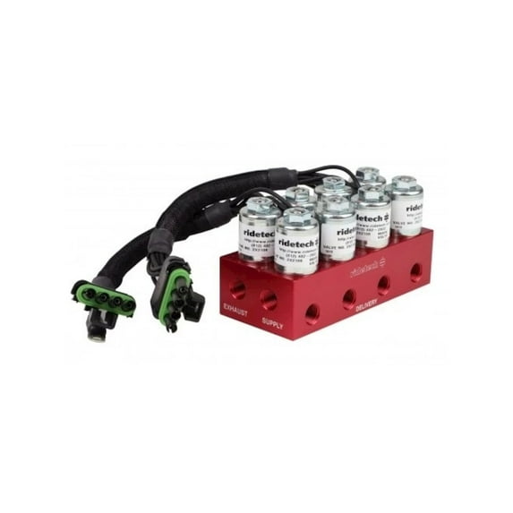RIDETECH Air Valve Block RidePro 4-Way with 1/4in NPT