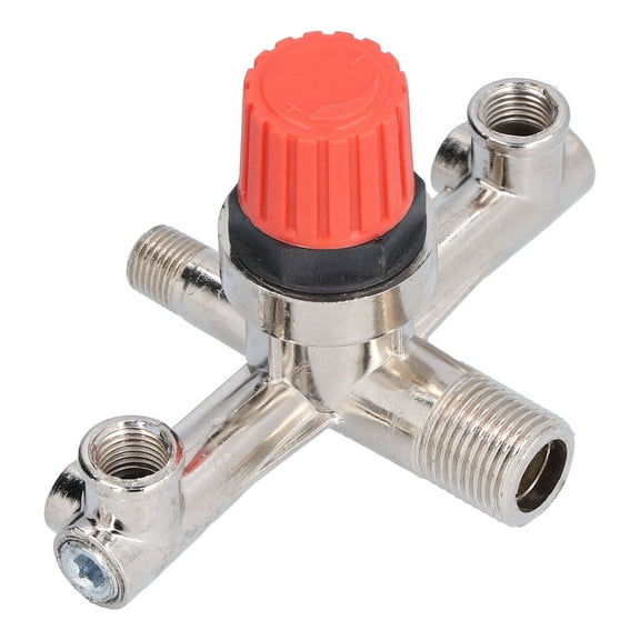 Valve Regulator Fitting Accessory with V Shaped Ring, Air Compressor Manifold Parts Regulator, Non adjustable Fitting Accessory