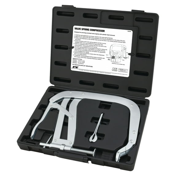 Performance Tool W89409 Heavy Duty Valve Spring Compressor, Small and Large Jaws, Bilingual Instructions, Storage Case