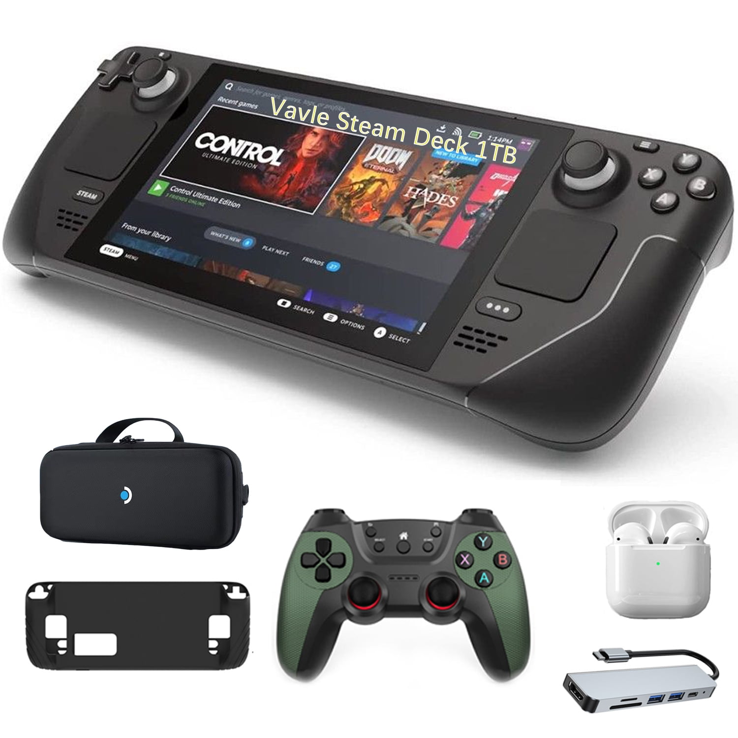 Valve Steam Deck 1TB Handheld Gaming Console, 1280 x 800 LCD Touchscreen Display, 5AVE Valve Steam Deck 1TB Handheld Gaming Console, 1280 x 800 LCD Touchscreen Display, 5AVE