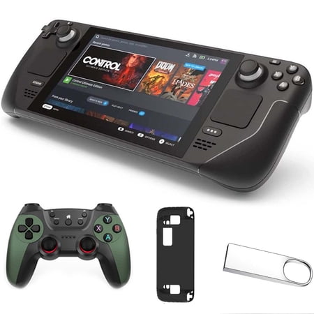 Valve Steam Deck 1TB Handheld Gaming Console, 1280 x 800 LCD Touchscreen Display, Bundle Accessories