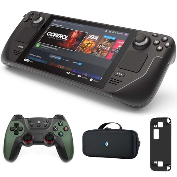 Valve Steam Deck 512GB Handheld Gaming Console, 1280 x 800 LCD Touchscreen Display, Bundle Accessories