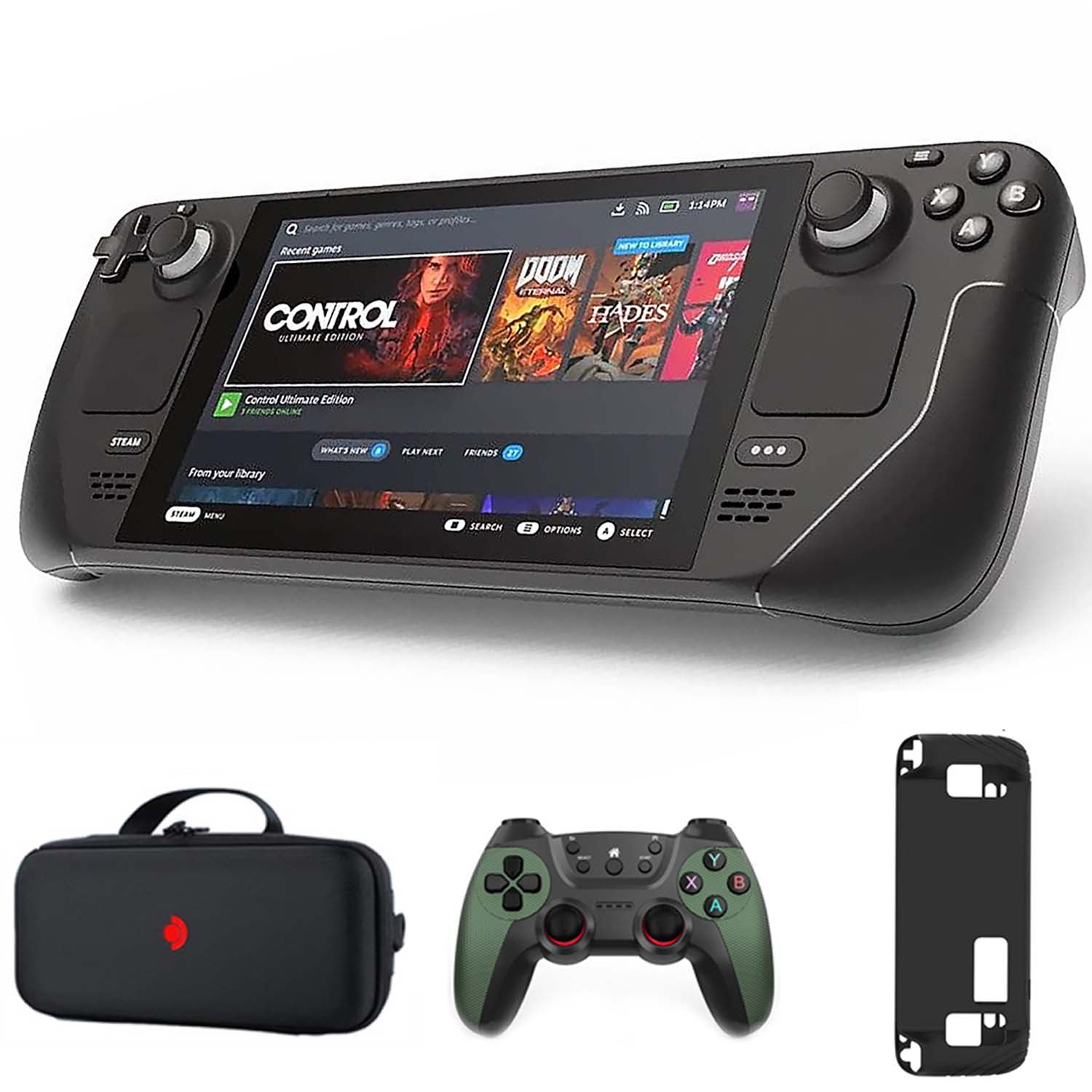 Valve Steam Deck OLED 512GB Handheld Gaming Console, 1280 x 800 LCD Touchscreen Display,Bundle Accessories