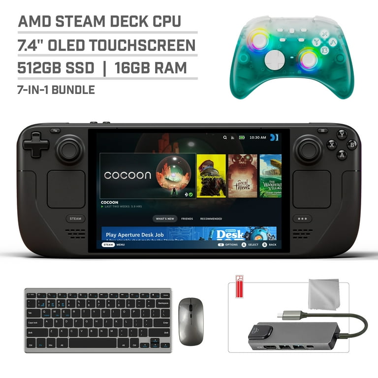 激安通販サイト SSD 512GB OLED Deck Steam Valve Gaming 7.4-inch Handheld Nintendo Switch