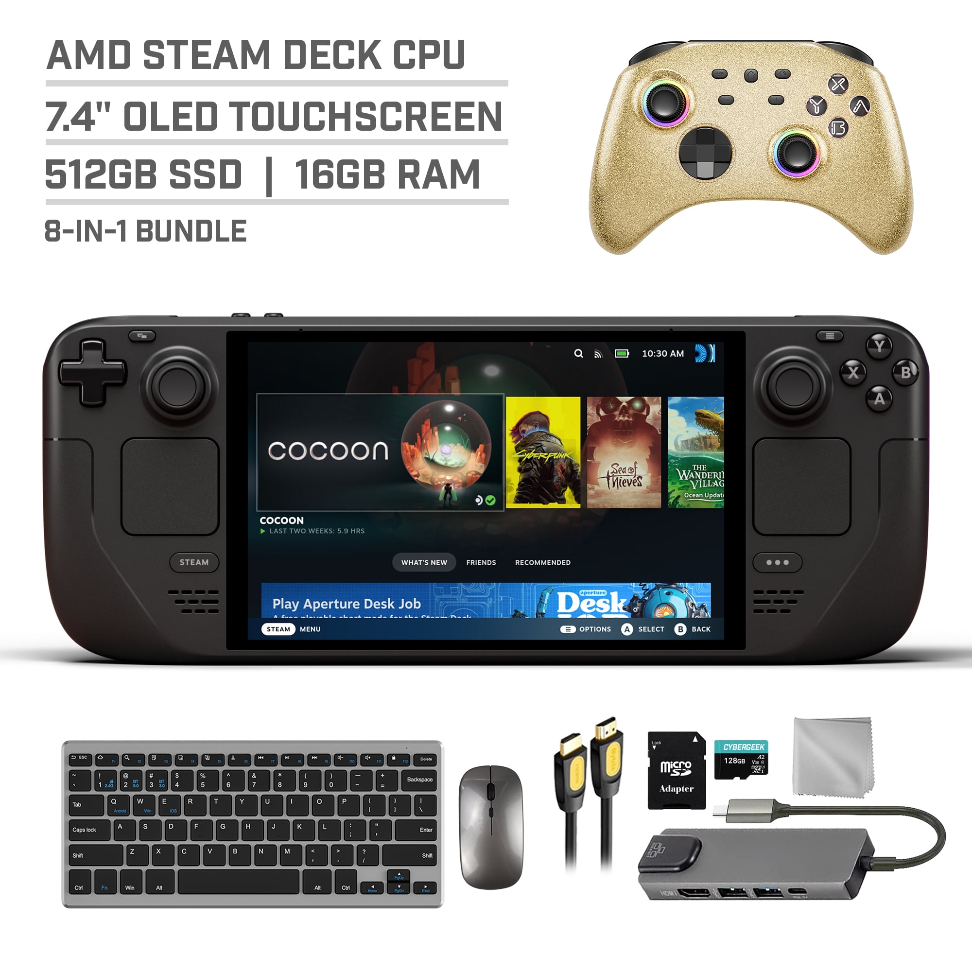steam deck 512GB マイクロSD256GB　おまけ付き(元箱なし) Valve Steam Deck Handheld Console