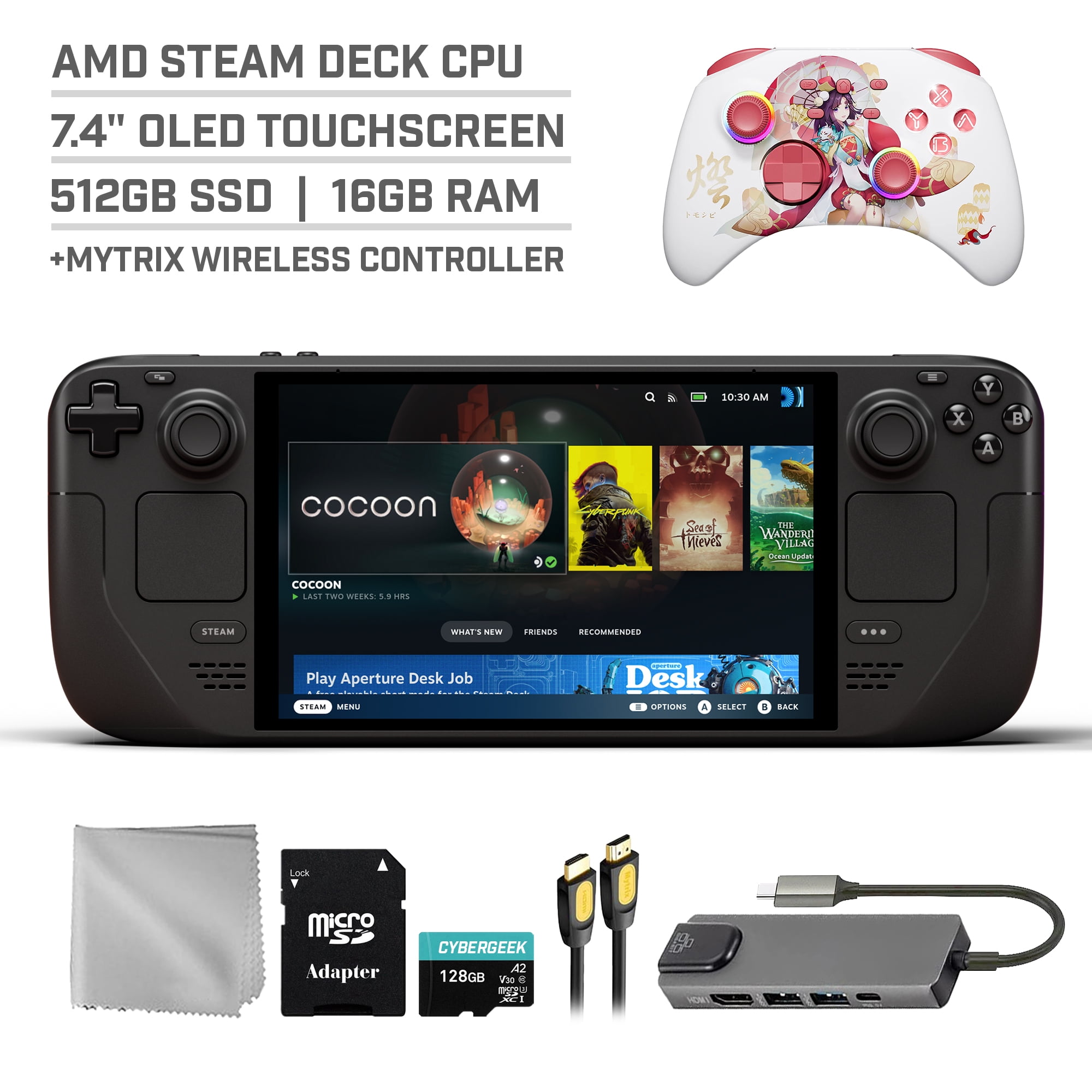 Valve Steam Deck OLED 512GB SSD Gaming Handheld 7.4-inch 