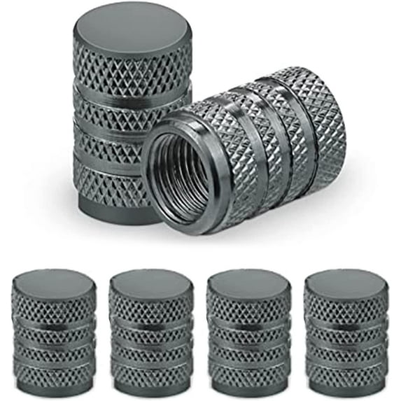 Valve Stem Caps for Car Tires, 6PCS Universal Fit Air Caps Cover for SUVS, Bikes, Trucks and Motorcycles, Gray