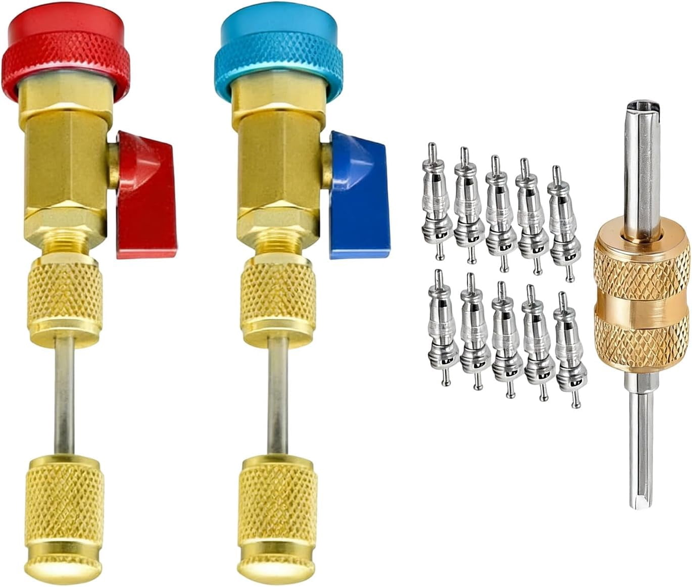 Valve Stem Remover - Non-Slip Quick Repair Puller | AC Valve Core Removal Tool - for HVAC Tire AC Air Bike Refrigeration Conditioning Tank
