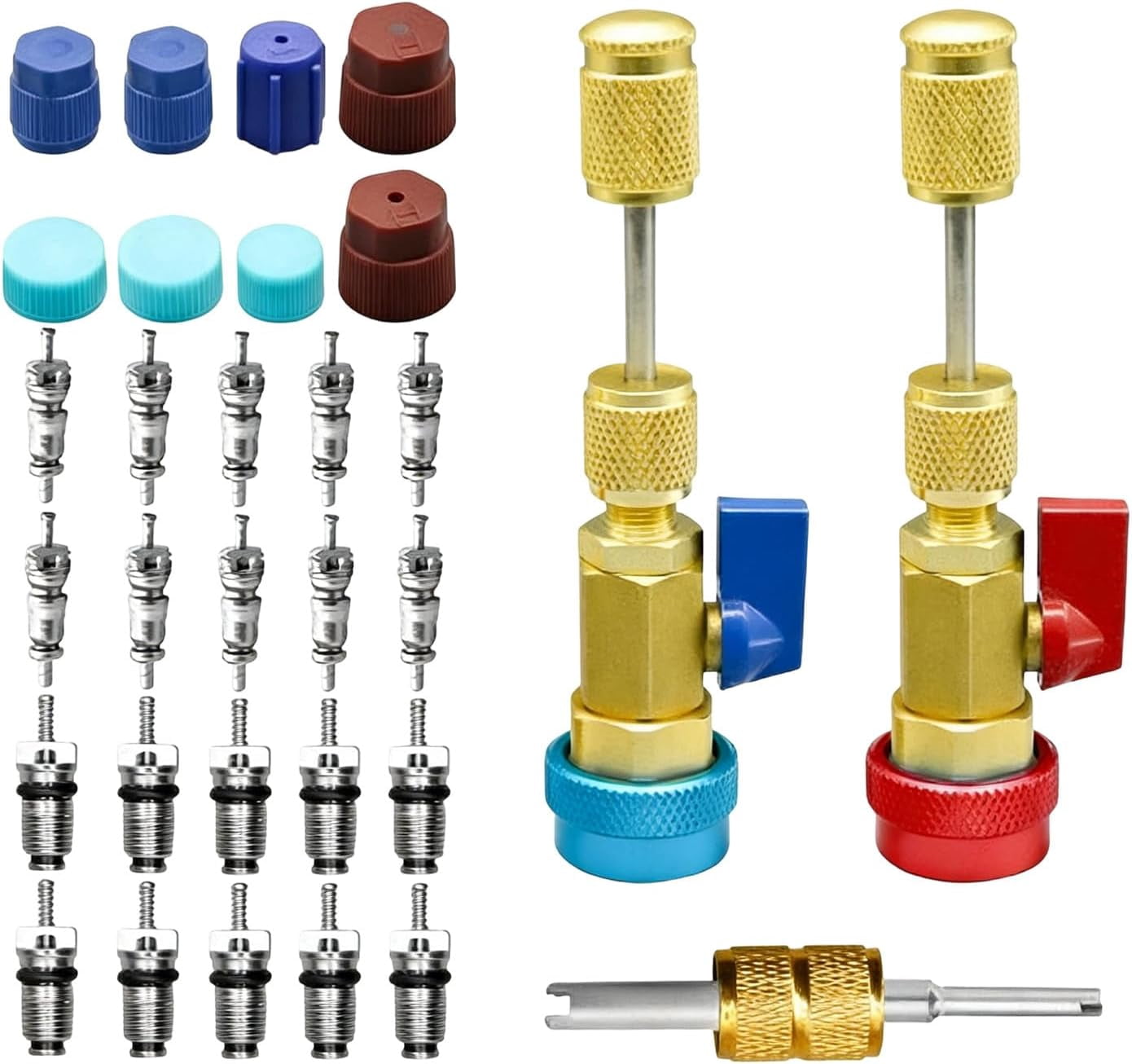 Valve Stem Remover - Non-Slip Quick Repair Puller | AC Valve Core Removal Tool - for HVAC Tire AC Air Bike Refrigeration Conditioning Tank