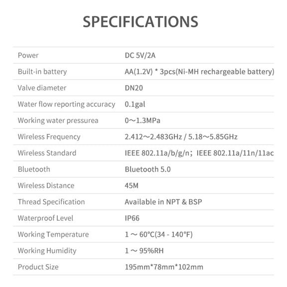 Valve,Tmall Voice Water Compatible App Efficient Meter App Wifi Watervalve Dual-band App With Voice With Voice With Flowrate Meter Valve Voice App Compatible With Multicolor Plug